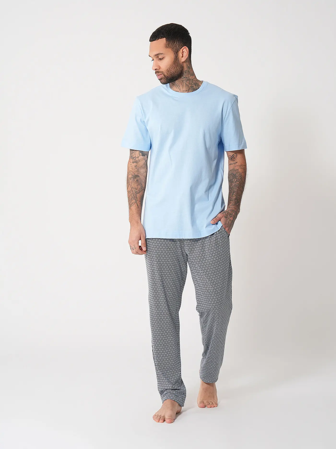 MEY | Pyjama T-Shirt SELECTION far blue | 